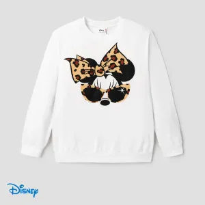 Disney Mickey and Friends Family Matching Character Print Long-sleeve White Top #1171543
