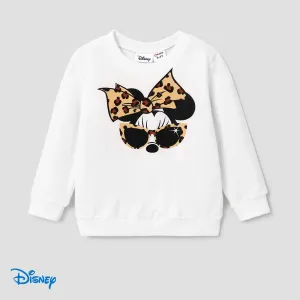 Disney Mickey and Friends Family Matching Character Print Long-sleeve White Top #1171545