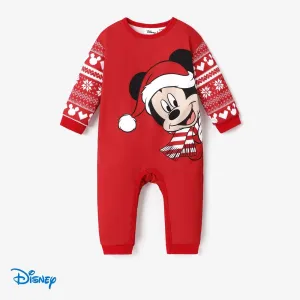Disney Mickey and Friends Family Matching Christmas Character Print Long-sleeve Hooded Top #1163013
