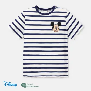 Disney Mickey and Friends Family Matching Stripe & Character Print Short-sleeve Naiaâ¢Dresses and T-shirts Sets #1044318