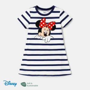 Disney Mickey and Friends Family Matching Stripe & Character Print Short-sleeve Naiaâ¢Dresses and T-shirts Sets #1044330
