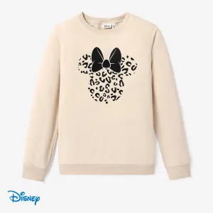 Disney Mickey and Friends Mommy and Me Character Leopard Print Long-sleeve Sweatshirt #1165965