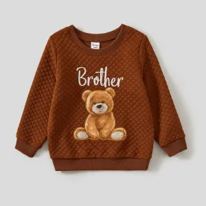 Family Matching Bear Print Long-sleeve Tops #1116602