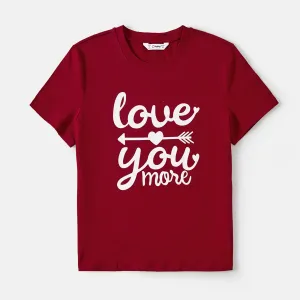 Family Matching Cotton Short-sleeve Letter Print Tee #234610