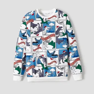 Family Matching Dinosaur All-over Print Long Sleeve Tops #1193363