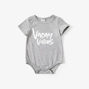 Family Matching Multi Color Vacation Vibe Cotton Tops