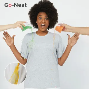 Go-Neat Water Repellent and Stain Resistant Family Matching Solid Short-sleeve Tee #931361