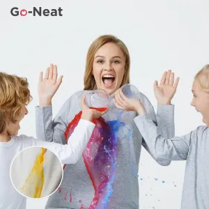 Go-Neat Water Repellent and Stain Resistant Family Matching Solid Short-sleeve Tee #931994