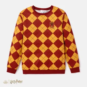 Harry Potter Family Matching Grid Letter Print Long-sleeve Tops #1068458