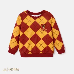Harry Potter Family Matching Grid Letter Print Long-sleeve Tops #1068474