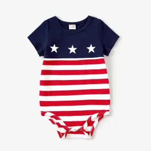 Independence Day Family Matching Star & Stripe Print Short-sleeve T-shirts #1033510