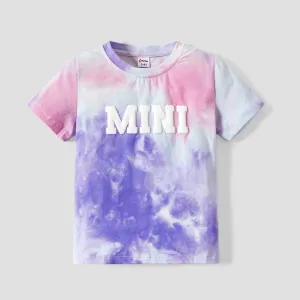 Mommy and Me Letter-Print Cotton Tie-Dye T-shirt #1320898