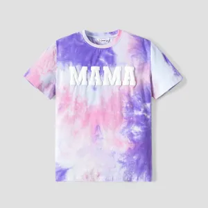 Mommy and Me Letter-Print Cotton Tie-Dye T-shirt #1320900