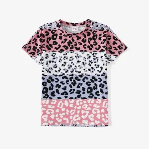 Mommy and Me Short-sleeve Leopard Print Tee #1056150
