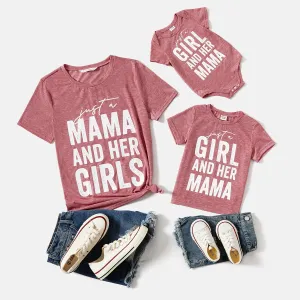 Mommy and Me Short-sleeve Letter Print Tee #237183