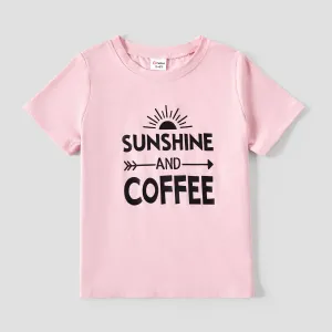 Mommy and Me Sunshine and Coffee Printed Cotton Tops #1331394