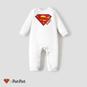 Superman Family Matching Cotton Long-sleeve Graphic Print White Hoodies #221033