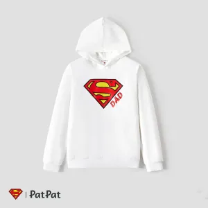 Superman Family Matching Cotton Long-sleeve Graphic Print White Hoodies #221054