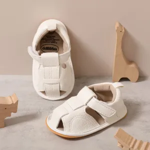 Baby Girl/Boy Basic Solid Color Velcro Prewalker Shoes Sandals
