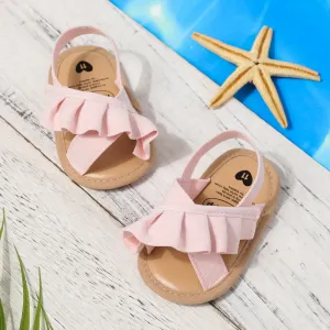 Baby Ruffle Sweet Solid Toddler Sandals #1045052