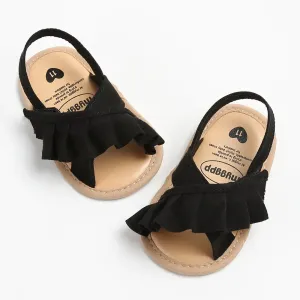 Baby Ruffle Sweet Solid Toddler Sandals #1320290