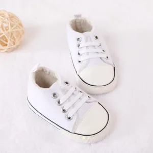 Baby / Toddler Fleece Lined Lace Up Front Prewalker Shoes #984460