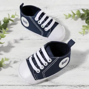 Baby / Toddler Letter Graphic Lace Up Canvas Shoes #204739