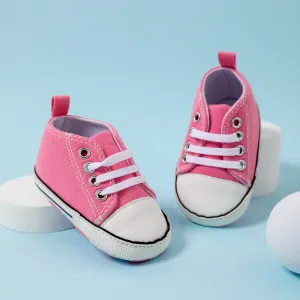 Baby / Toddler Simple Solid Lace Up Prewalker Shoes #200366
