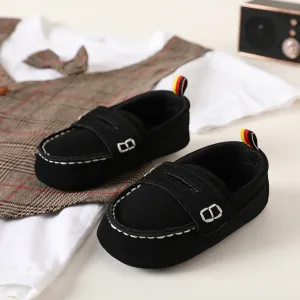 Baby / Toddler Stitch Detail Black Loafers #725521