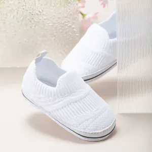 Baby / Toddler Stripe Heart Graphic Breathable Slip-on Prewalker Shoes