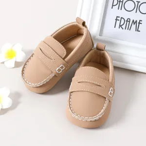 Baby / Toddler Topstitching Design Pure Color Soft Sole Prewalker Shoes #197580