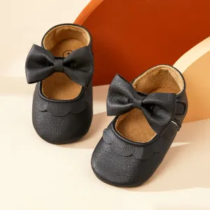 Baby / Toddler White Bowknot Decor Velcro Closure Prewalker Shoes #193474