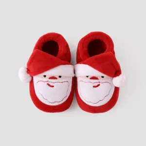 Christmas Baby & Toddler Santa Pattern Warm Prewalker Shoes #1169492