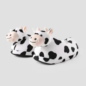 Family Matching Plush Cow Animal Slippers #1192604