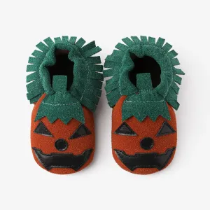 Halloween Baby Childlike Fabric Stitching Prewalker Shoes #1108872
