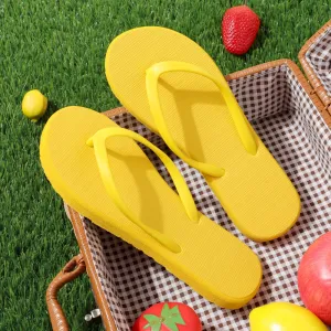 Kid Solid Flip-flops Beach Slippers for Mom and Me #1037953