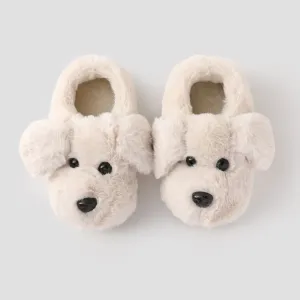 Toddler and Kids Plush Dog Slippers #1171748