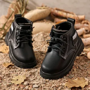 Toddler Fashion Lace Up Black Boots #831018