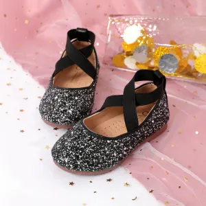 Toddler/Kid Crystal Round Toe Solid Shoes #1046174