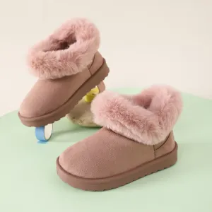 Toddler / Kid Fashion Fluffy Trim Pink Snow Boots #984448