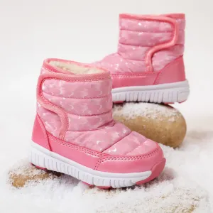 Toddler / Kid Fleece Lined Waterproof Pink Thermal Snow Boots #208718