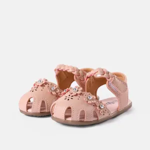 Toddler / Kid Floral Decor Braided Detail Sandals (The direction of the braid is random) (Toddler US 4.5-6.5 and Toddler US 7-9 have different soles) #875123