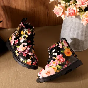 Toddler & Kid Floral Print Side Zipper Boots #1073362