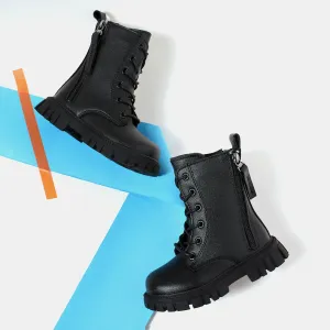 Toddler / Kid Lace Up Black High Top Boots #1016339