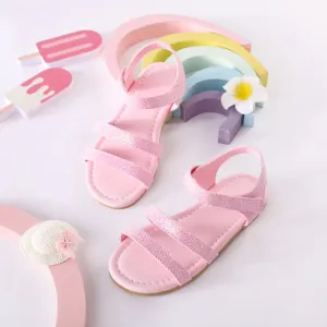 Toddler/Kid Texture Solid Sandals #1037528