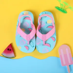 Toddler/Kid Unicorn Rainbow Print Flip-flops Slippers #1041914