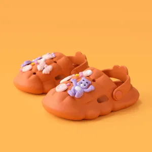 Toddler/Kids Childlike 3D Bear Pattern Vent Clogs Soft Sole Sandals #1321371