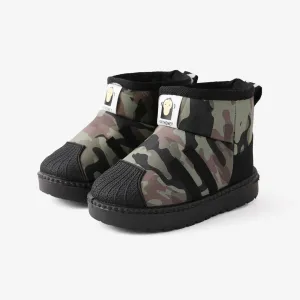 Toddler & Kids Color-block Camouflage Snow Boots #1169497