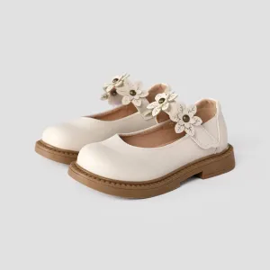 Toddler & Kids Floral Decor Velcro Leather Shoes #1168985