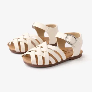 Toddler/Kids Girl Basic Solid Cross Strap Sandals Beach Shoes #1321321